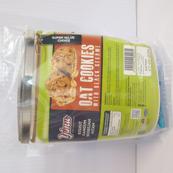Yimu Oat Cookies With Black Sesame Poybag
