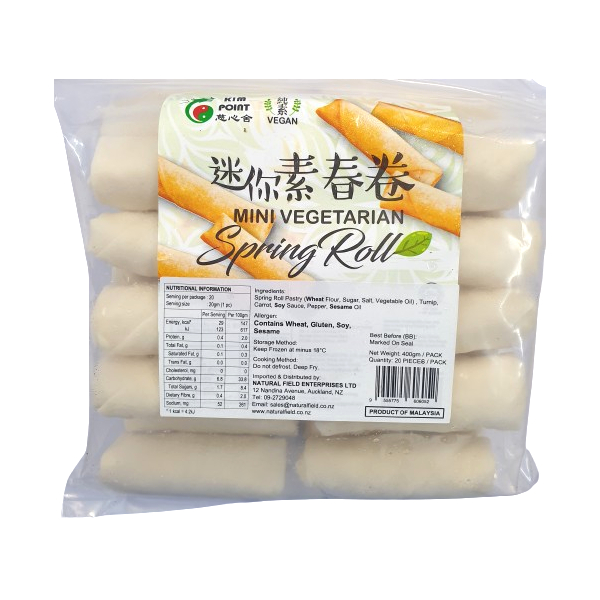 Vegetarian Mini Spring Roll&nbsp; 20g x 20's( vegan )
