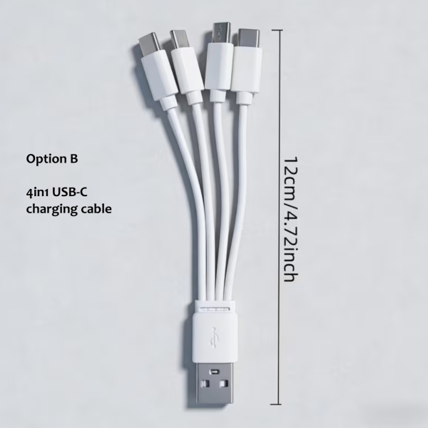 Charging Cable, 4-in-1 Short USB-C Cable, 4 USB-C Ports Charging & Data Cord