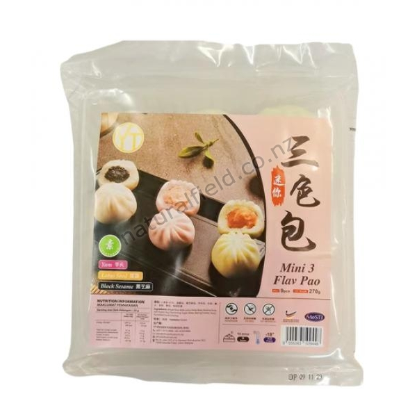 YT Mini Mixed Bun (Yam,Black Sesame, Lotus Seed Paste )9's =270g (V)