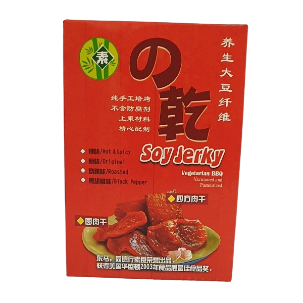 Tong De Soya Jerky Vegetarian BBQ Small 180g (Original,BBQ,Black Pepper)