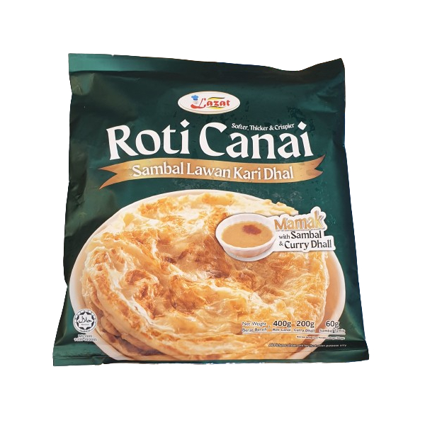 Lazat Roti Canai - Sambal & Curry Dhall 4's @ 100g