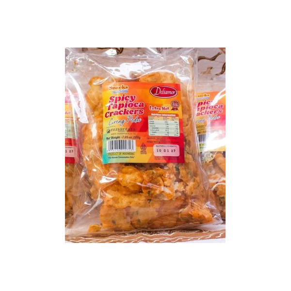 Deliamor Spicy Tapioca Crackers / Cireng Pedas 200g