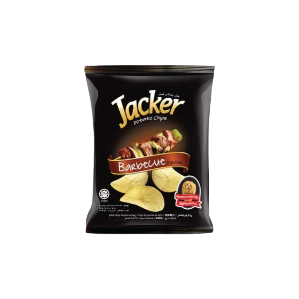 Jacker Potato Chips BBQ 60gm 12pcs per bag