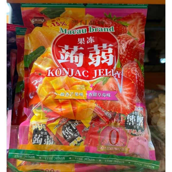 JY KONJAC JELLY(MANGO+STRAWBERRY FLAVOR)500G