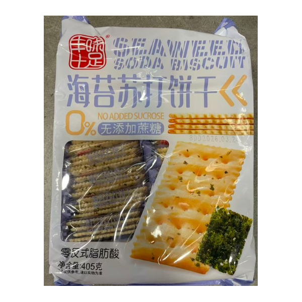 FWSZ SEAWEED SODA BISCUIT 405G
