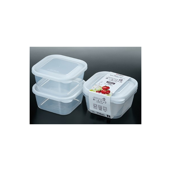 Microwaveable Plastic Container 750ml x 2s