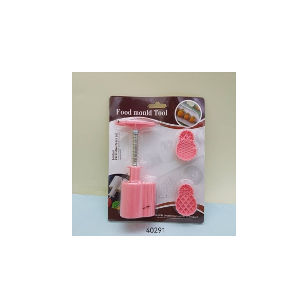 Plastic Moon Cake Moulds Pineapple 2pc