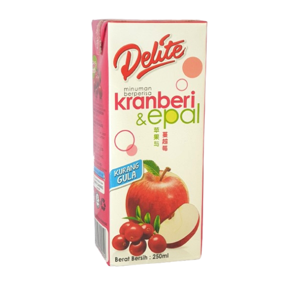 Delite Cranberry & Apple Drink (LS) 250ml x 4 x 6