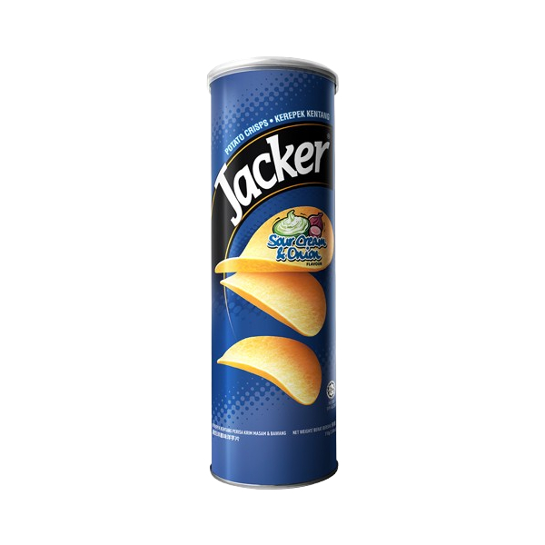 Jacker Potato Crips Sour Cream & Onion 110gm