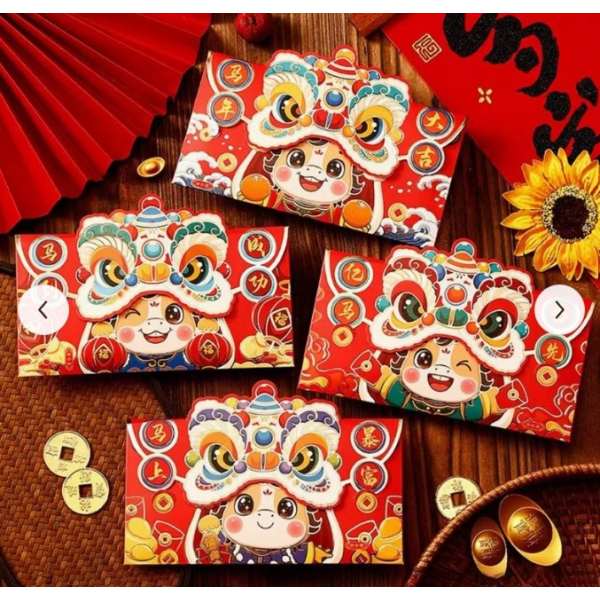 Red Envelopes Lion Head 4's