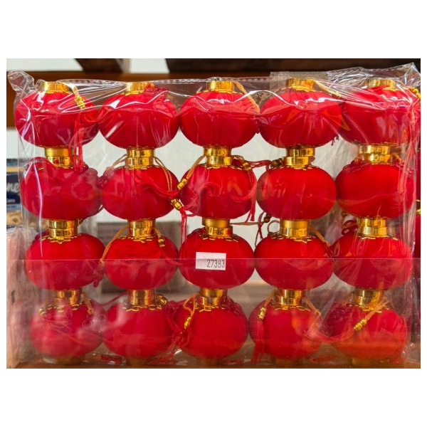 20pc Velvet Mini Red Lanterns