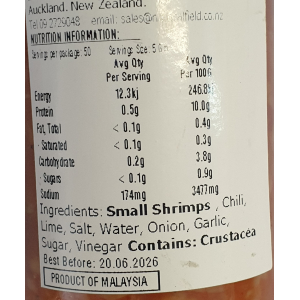 Cincalok Chilli Shrimp 250g Btl