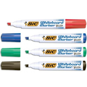 Bic Velleda Whiteboard Markers - Chisel Tip