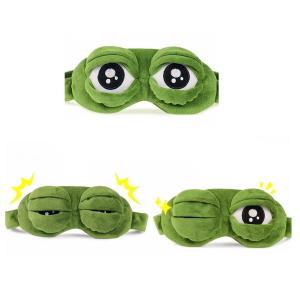 Cute Green Frog Funny Eye Masks For Adults Kids Funny Blindfold With Eyes Open