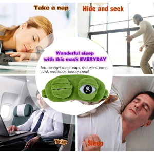 Cute Green Frog Funny Eye Masks For Adults Kids Funny ...