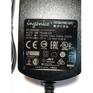Ingenico Switching Eftpos Power Supply 192043862 PSM08R-0501 +5V 5V 1.5A