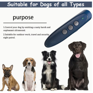 Ultrasonic Dog Trainer with 3 Modes & LED Light, USB-C