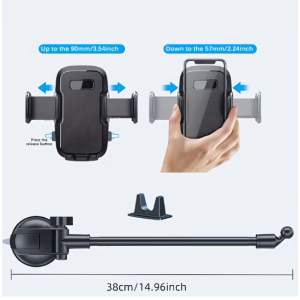 Car Phone Holder Suction Cup Mount &ndash; 15cm Flexible Gooseneck