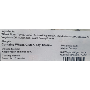 1st Choice Vegetable Buns&nbsp;480g