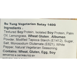 1st Choice Vege Satay Sticks + Sauce 350g (10s)