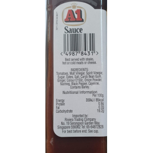 A1 Tart & Tangy Sauce 240g (V)