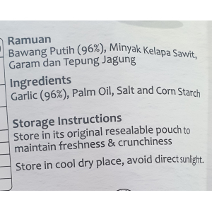 Crispy Garlic Chips 85g Polybag