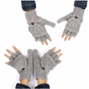 Fingerless Hand Mittens Gloves with Finger Caps Covers...