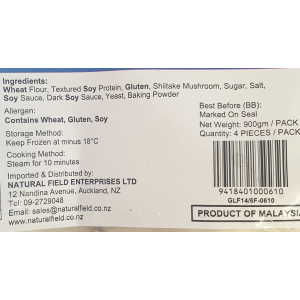 1st Choice Vege Mushroom Buns 4's 900g