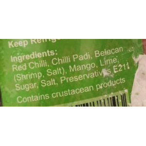 Sambal Belacan Mango 180g