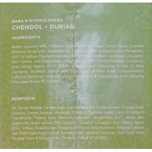 Yum Yum Ice Dessert Potong Baba Nyonya - Chendol Durian 6's