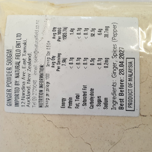 Ginger Powder 500g polybag