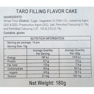 Taro Filling Flavour Cake 180g