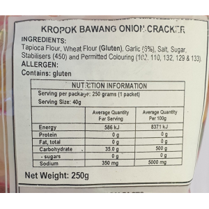 Koropok Bawang Onion cracker 250g