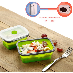 4pc Silicone Foldable Collapsable Food Grade Container...