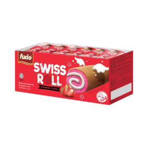 Fudo Swiss Roll Strawberry 18gm x 24pcs