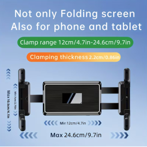 Universal Tablet & Phone Holder &ndash; Clamp Mount for Mic Stands, Poles & Tripods