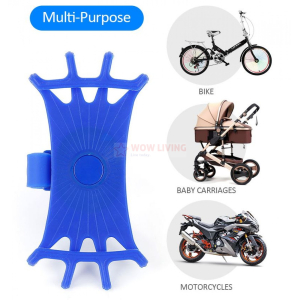 Phone Silicone Holder for Bikes, Scooters, Baby Prams, Poles, Shopping Carts