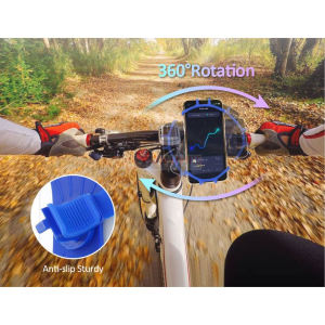 Phone Silicone Holder for Bikes, Scooters, Baby Prams, Poles, Shopping Carts