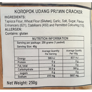 Koropok Udang Prawn cracker 250g