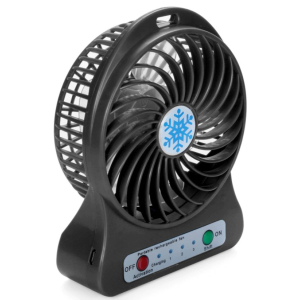 4 Mode Portable Mini Fan with LED Light + 1 x 18650 Rechargeable Battery