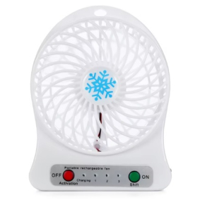 4 Mode Portable Mini Fan with LED Light + 1 x 18650 Re...