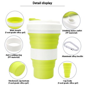 Silicone Collapsible Travel Cup 550ml