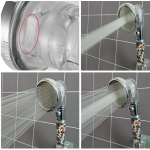 Adjustable 3 Mode High Pressure Shower Head with Beads