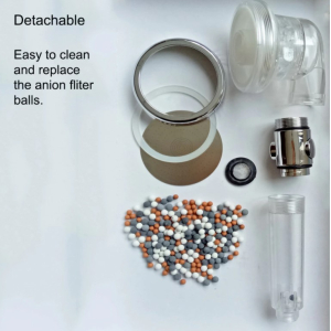 Adjustable 3 Mode High Pressure Shower Head with Beads