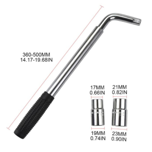 Telescopic Lug Wrench with Nut Sockets 17mm/19mm, 21mm/23mm