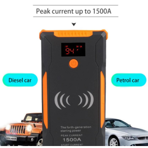 1500A Car Jump Starter 22000mAh 12V with Flashlight