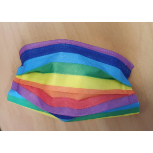 50pc 3ply Rainbow Disposable/Reusable Sterile Face Masks