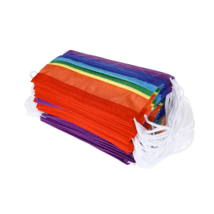 50pc 3ply Rainbow Disposable/Reusable Sterile Face Masks