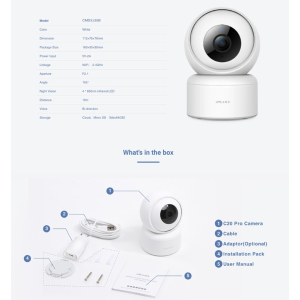 Xiaomi Imilab C20 Pro Security Camera 2KHD 360° Sensor, Voice Call + 32gb SD Card